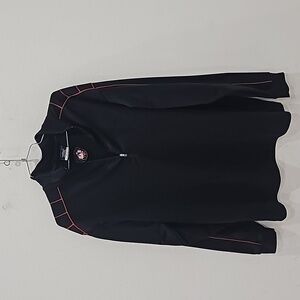 NIKE Men's Performance 1/4 Zip Pullover Size L Black Red